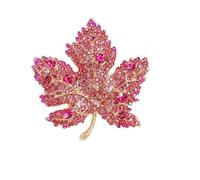 Crystal Maple Leaf Lapel Pin, Vintage Red Autumn Fall Leaves Brooch Pin, Thanksgiving Brooch Pin for Women Thanksgiving Jewelry, 1, Metal, no gemstone