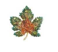 Crystal Maple Leaf Lapel Pin, Vintage Red Autumn Fall Leaves Brooch Pin, Thanksgiving Brooch Pin for Women Thanksgiving Jewelry, 1, Metal, no gemstone