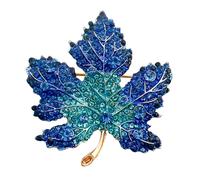 Crystal Maple Leaf Lapel Pin, Vintage Red Autumn Fall Leaves Brooch Pin, Thanksgiving Brooch Pin for Women Thanksgiving Jewelry, Metal, no gemstone
