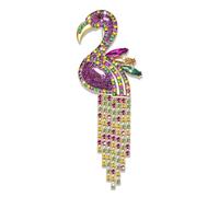 Crystal Mardi Gras Brooch Fat Tuesday Carnial Parade Pins, M, Enamel, no gemstone