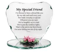 Crystal Memorial Plaques with Sayings | Amazing for Loved Ones | Memorable Birthday | Valentine’s Day | Wife Birthday Present | Unique | Remembrance Idea (Special Friend)