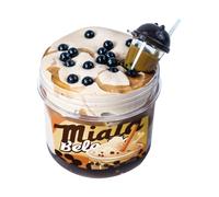 Crystal Milk Tea Slime,DIY Pearl Bead Bubble Glue Crunchy Slime, Super Soft and Non-Sticky, Birthday Gifts Suitable for Kids,prizes,Party Favorfor Girls and Boys (A-Coffee)