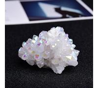 Crystal Minerals Rough Electroplated Aura Crystal Cluster Wand Points Clear Quartz for Home Decoration Ornaments (Size : 250-300g)
