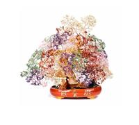Crystal Money Tree Gem Beads Chakra Tree, Crystal Tree Reiki Crystals and Healing Stones, Office Desk Decor Spiritual Crystal Tree Ornament Feng shui Crystals Bonsai