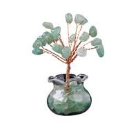 Crystal Money Tree Ornament with Color Stone, Aventurine | Prosperities for Home or Display Elevating Space Energy with Color Option for Study