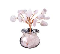 Crystal Money Tree Ornament with Stable Base, Quartz, B | Prosperities for Home or Display Elevating Space Energy with Color Option for Study