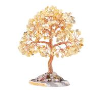 Crystal Money Tree with Color Stone Figurine for Boosting Success Suitable for Homes Offices and Study Money Tree