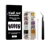 Crystal Nail Decorations - Rhinestone Multi-Shape Gems Kit, Nail Charms, Acrylic Manicure Accessories, Sparkling DIY Design, Hands-On Createve Fun | Ideal for Girls Women Salon Home Jewelry