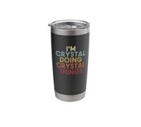 Crystal Name Crystal Personalized Name First Given Stainless Steel Insulated Tumbler