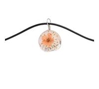 Crystal Necklace,Adjustable Waxed Cord Niche Design Natural Gemstone Crystal Two-Tone Cherry Pendant Necklace,Energy Jewellery for Women Orange