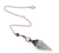 Crystal Necklace for Women,Rose White Quartz Crystals Pendulum Vintage Hexagonal Natural Gemstone for Dowsing Divination Meditation Birthday,Mother's Day Gifts for Women Girls
