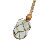 Crystal Necklace Holder | Adjustable Wax Rope Pendant Holder | Wax Rope, Empty Stone Holder, Necklace, Healing Stone, Mesh Bag, Pendant, Mesh Bag