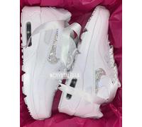 Crystal Nike Air Max 90's in White with Customised Swarovski Silver Crystals ♡