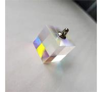 Crystal Optical Glass,10mm K9 Glass Six-Sided Cube Prism - Reflective Color Pendant for Custom Designs
