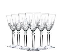 Crystal Orchestra Cut Glass Wine Glasses Goblets Set - 290ml - Pack of 12
