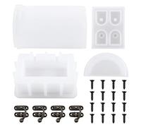 Crystal Organizer Mold Container Resin Molds Storage Box Silicone Mold for Epoxy Trinket Holder Treasure Box Silicone