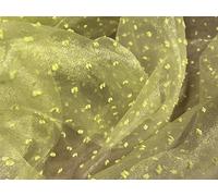 Crystal Organza Lightweight Woven Fabric, per metre - Dobby Design - Lemon Sherbet