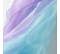 Crystal Organza, Voile Sheer Fabric, Tulle Fabrics, Drape Voile Fabric, for Translucent Curtains, Table Decorations, Wedding Decorations, Crafts and Sewing Projects, 2 Pcs, Blue + Purple(1.5 x 1m)