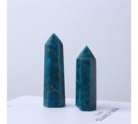Crystal Ornaments 1pc Crystal Hexagonal Prism Crafts Natural Stone Quartz Tower 36 Colors Energy Mineral Wand Home Decoration Beautiful Crystal(Apatite,7-8CM)