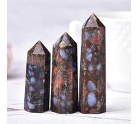 Crystal Ornaments 1pc Crystal Hexagonal Prism Crafts Natural Stone Quartz Tower 36 Colors Energy Mineral Wand Home Decoration Beautiful Crystal(Glaucophane,4-5cm)