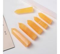 Crystal Ornaments 1pc Crystal Tower Point Wand Reiki Stone Rose Quartz Amethyst Energy Ore Mineral Polished Crafts Home Decoration Beautiful Crystal(Yellow Calcite,6-7cm)