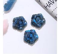 Crystal Ornaments 1PC Natural Crystal Labradorite Blue Flash Crystal Flowers Crafts Carving Decor Moonstone Polished Divination Gift Reiki Beautiful Crystal