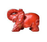 Crystal Ornaments 1PC Natural Crystal Rose Quartz Elephant Amethyst Obsidian Animals Stone Crafts Small Decoration Home Decor Christmas Present Beautiful Crystal(Redstone)