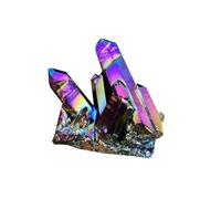 Crystal Ornaments 1PC Natural Rainbow Aura Quartz Crystal Cluster Specimen Stones Beautiful Crystal(400-500g)