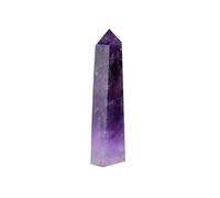 Crystal Ornaments 1pc Natural Uruguay deep Purple Amethyst Crystal Quartz Point Terminated Wand Gemstone Ornaments Crafts Beautiful Crystal(50-60mm)