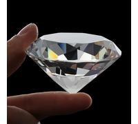 Crystal Ornaments Clear Crystal Big Glass Diamond Party Large Romantic Diamond Decoration Proposal Home Decoration Ornaments Crafts Gifts Beautiful Crystal(80mm)