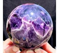 Crystal Ornaments Dream Amethyst Ball Natural Purple Flower Crystal Handwork Sphere Reiki Energy Wichcraft MineralsExquisite Gifts Souvenirs Beautiful Crystal(600-650g)