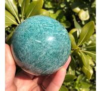 Crystal Ornaments Natural Amazonite Crystal Polished Sphere Ball Tianhe Stone Crystal Gemstone Flash Glossy Stone Decoration 1pc Beautiful Crystal(90-100mm)