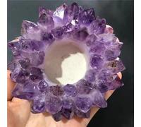 Crystal Ornaments Natural Amethyst Candlestick Quartz Candle Holder Quartz Crystal Stone Party Wedding Dinner Home Decor Beautiful Crystal