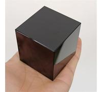 Crystal Ornaments Natural Black Obsidian Quartz Crystal Cube Crystals Stone Polished Specimen Minerals Stone Home Decoration Beautiful Crystal(About 8-9cm)