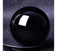 Crystal Ornaments Natural Black Obsidian Sphere Large Crystal Ball Stone Beautiful Crystal(5cm)