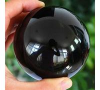 Crystal Ornaments Natural Black Obsidian Sphere Large Crystal Ball Stone Gemstone Beautiful Crystal(400-500g)