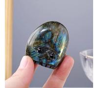Crystal Ornaments Natural Blue Flash Labradorite Quartz Pet Cute Crystal Playmate Hand Carved Guardian Decoration Dirthday Gift Beautiful Crystal