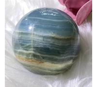 Crystal Ornaments Natural Blue Lux Crystal Ball Reiki Room Office Decoration Gift Hand Polished Beautiful Crystal(500-550g)