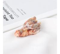 Crystal Ornaments Natural Crystal Carving Obsidian Aventurine Quartz Dragon Head Skull Figurine Crafts Gift Home Decor Beautiful Crystal(Red Grid Stone)