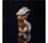 Crystal Ornaments Natural Crystal Female Model Statue Gemstone Hand Carving Female Torso Stone Crafts Quartz Home Decoration Beautiful Crystal(Red Amphibole)