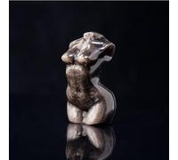 Crystal Ornaments Natural Crystal Female Model Statue Gemstone Hand Carving Female Torso Stone Crafts Quartz Home Decoration Beautiful Crystal(Golden Obsidian)