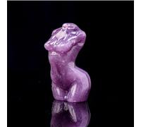 Crystal Ornaments Natural Crystal Female Model Statue Gemstone Hand Carving Female Torso Stone Crafts Quartz Home Decoration Beautiful Crystal(Lepidolite)