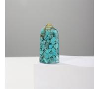 Crystal Ornaments Natural Crystal Ogan Point Amethyst Carnelian Obelisk Positive Energy Wand Meditation Stone Home Decor Beautiful Crystal(Turquoise)