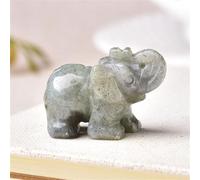 Crystal Ornaments Natural Crystal Rose Quartz Elephant Amethyst Animals Energy Stone Small Crafts Home Decoration Christmas Gift 1pc Beautiful Crystal(Labradorite)