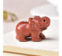 Crystal Ornaments Natural Crystal Rose Quartz Elephant Amethyst Animals Energy Stone Small Crafts Home Decoration Christmas Gift 1pc Beautiful Crystal(Gold Sandstone)