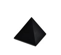 Crystal Ornaments Natural Mineral Black Tourmaline Crystal Point Pyramid Natural Mineral Triangled Crystal Point Beautiful Crystal(6cm About 200g)