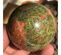 Crystal Ornaments Natural Precious Flower Green Stone, Energy Ball Reiki Heals Beautiful Crystal(2pcs)