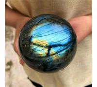 Crystal Ornaments Natural Rainbow Feldspar Sphere Quartz Crystal Ball Stone Beautiful Crystal(500g)