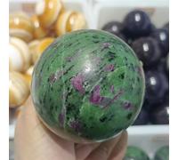 Crystal Ornaments Natural Red Green Treasure Crystal Sphere Ball Beautiful Crystal(300-400g)