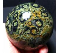 Crystal Ornaments Natural Rock Crystal Ball Peacock Eye Quartz Malachite Quartz Crystal Ball Decoration Beautiful Crystal(300-400g)